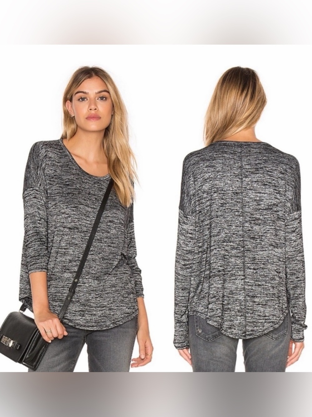 Rag & Bone Hudson Long Sleeve Tee Knit Top Size XS